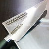 Лазерная гравировка подарочного ножа и крышки коптильни (нержавеющая сталь)